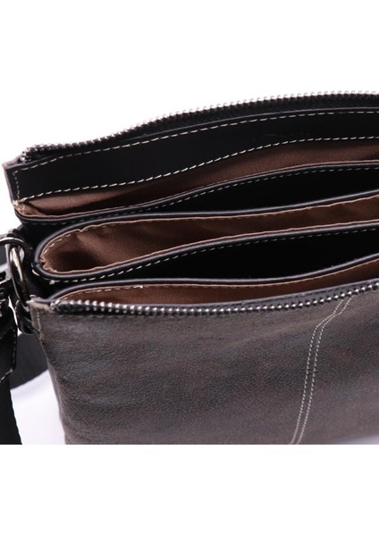 Hakiki deri vizon renk unisex postacı çanta, şık ve kullanışlı tasarım. fırsatları