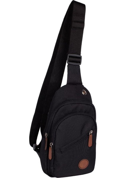 Şık kadın siyah çapraz sırt çantası, pratik ve kullanışlı tasarım