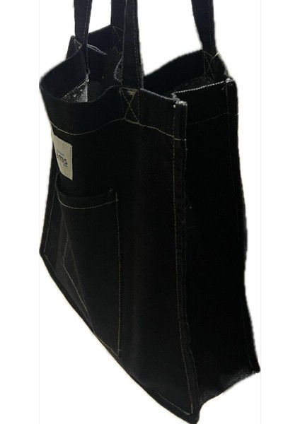 Şık Siyah Kot Denim Omuz Çantası, Günlük ve Gece Kullanımı İçin Idealdir