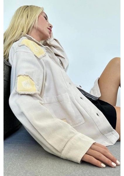 Gabardin Arma Detaylı Gömlek Ceket