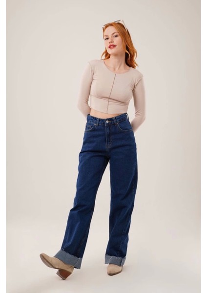 Ters Dikişli Basic Body Bluz