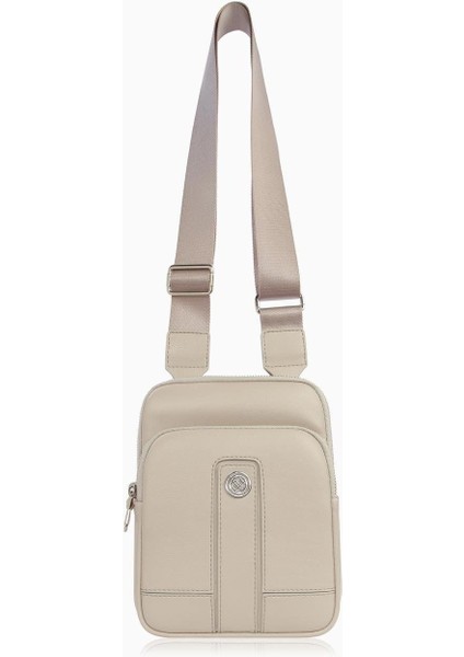 Şık Gri Unisex Crossbody Omuz Çantası, Rahat ve Şık Günlük Kullanım için.