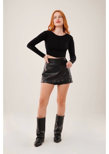 Ters Dikişli Basic Body Bluz