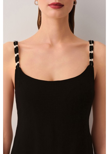 Krysten Kadın Plaj Elbisesi Siyah Renk %100 Pamuk Rahat Kullanım İçin modelleri