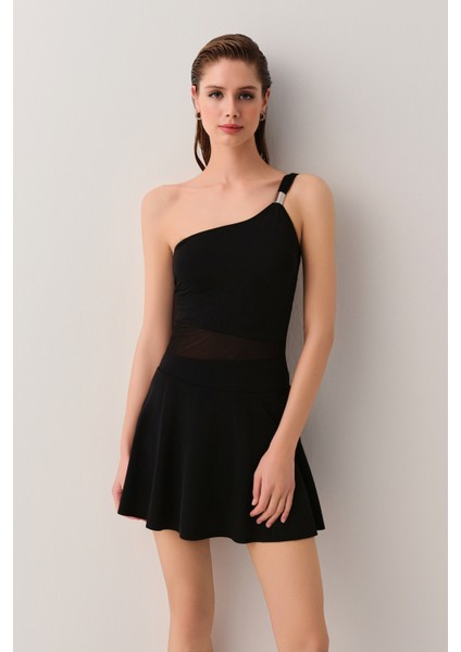 Tek Omuz Etekli Korseli Toparlayıcı Mayo fiyatları