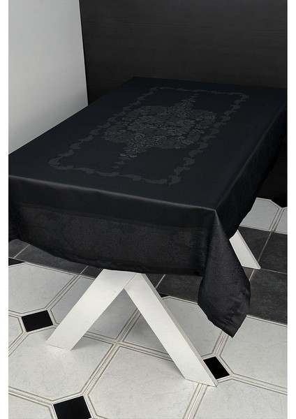 Jumbo Jakar Siyah Sıvı Geçirmez Kumaş 110 x 160 cm Masa Örtüsü