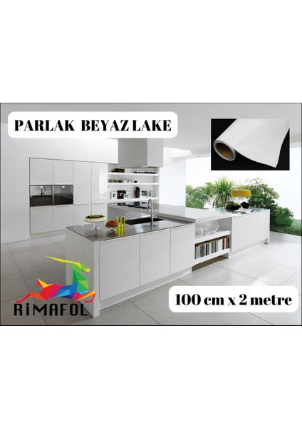 Dolap Buzdolabı Çamaşır Makinası Kaplama Folyosu 100 cm x 2METRE Parlak Beyaz