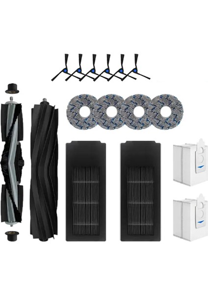 Ecovacs Deebot X2 Omni / X2 Pro / X2 Robot Süpürge Ana Yan Fırça Hepa Filtre Paspas Bezi Toz Torbası Aksesuarları (Yurt Dışından)