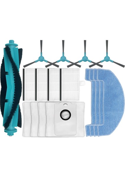 Cecotec Conga 2499 Ultra Home Titanium Advanced / Atvel Smartgyro R80 Ana Yan Fırça Mop Filtre Toz Torbaları Için (Yurt Dışından)