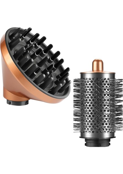 Difüzör ve Büyük Yuvarlak Hacim Veren Fırça Ataşmanı Dyson Airwrap HS05, HS01 ile Uyumlu - Ideal Güzellik Hediyesi (Yurt Dışından)