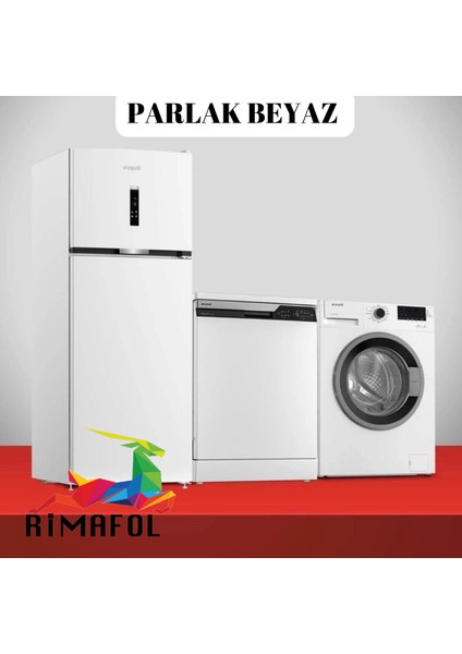 Dolap Buzdolabı Çamaşır Makinası Kaplama Folyosu 100 cm x 3METRE Parlak Beyaz