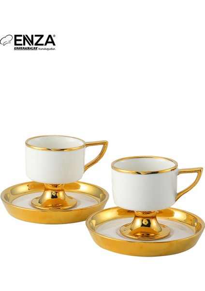 Doris Porselen Fincan Takımı 2 Kişilik Platin