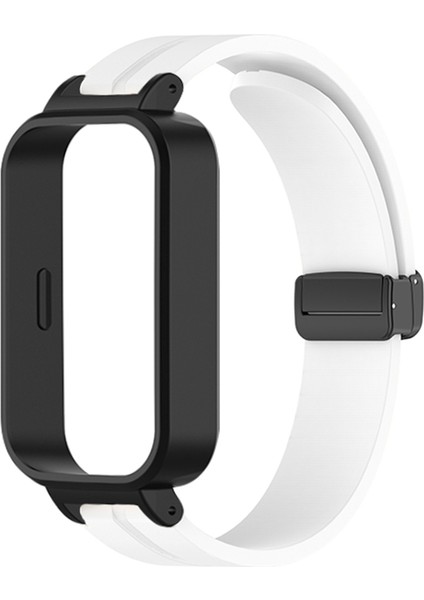 Xiaomi Smart Band 9 Active / Redmi Band 3 Silikon Watch Band Manyetik Katlanır Toka Bilek Kayışı (Yurt Dışından)