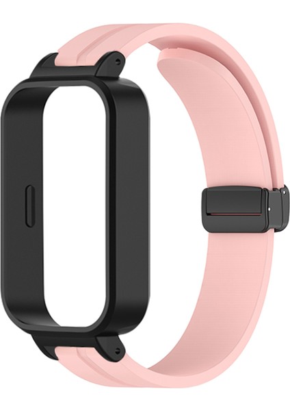 Xiaomi Smart Band 9 Active / Redmi Band 3 Silikon Watch Band Manyetik Katlanır Toka Bilek Kayışı (Yurt Dışından)