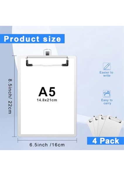 4'lü Pano, Kalemlikli A5 Boyutlu Pano, Ofisler, Restoranlar, Okullar ve Laboratuvarlar Için Uygun (Yurt Dışından) modelleri