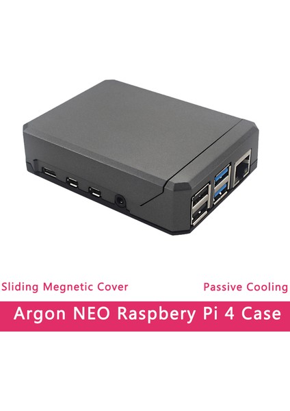 Ahududu Pi Için Argon Neo 4 Kılıf Alüminyum Metal Kabuk Sürgülü Manyetik Kapak Pasif Soğutma Silikon Isı Emici (Yurt Dışından) fiyatları