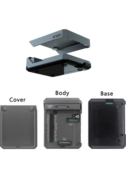 Ahududu Pi Için Argon Neo 4 Kılıf Alüminyum Metal Kabuk Sürgülü Manyetik Kapak Pasif Soğutma Silikon Isı Emici (Yurt Dışından) modelleri