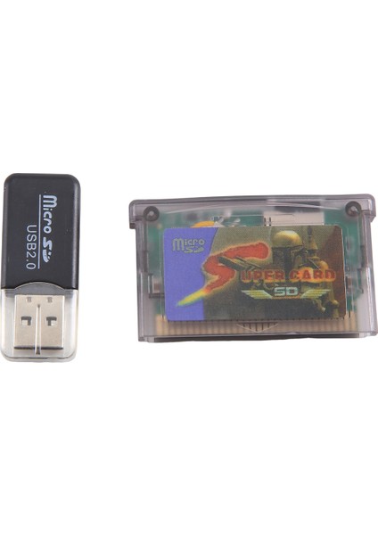 Supercard Card Micro-Sd Kart Adaptörü Sp Gbm Ids Nds Ndsl Gbasp Burning Kart Oyun Kartuşu 2g Hafıza Kartı ile (Yurt Dışından)