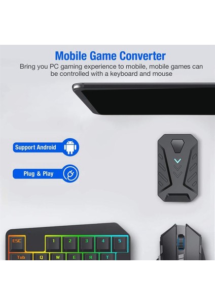 Android Telefon Için Klavye ve Fare Dönüştürücü Taşınabilir Mobil Oyun Klavye Fare Dönüştürücü Adaptör (Ios Sistemini Desteklemiyor) (Yurt Dışından) modelleri