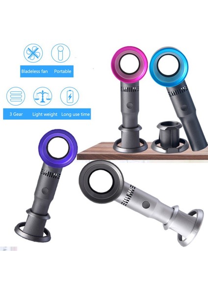 Bladeless El Fanı Mini Taşınabilir Fan USB Masa Fanı Kişisel Fan Çocuklar Için Bebek Seyahat Kamp Ofis Odası A (Yurt Dışından) modelleri