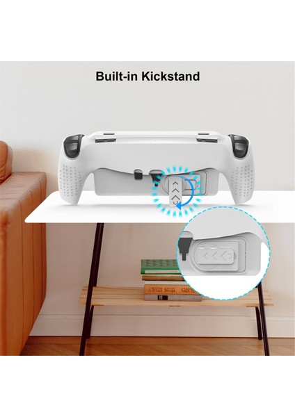 Ps5 Portal Elde Taşınabilir Tpu Kılıf Katlanabilir Standlı Ps5 Oyun Elde Taşınabilir Darbeye Dayanıklı Çok Fonksiyonlu Koruyucu Kılıf, Beyaz (Yurt Dışından)