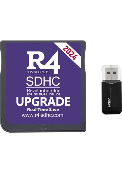 2024 R4 Kart R4 Sdhc Adaptör Flash Kart 3ds Dsl Xl/ll Güvenli Dijital Hafıza Kartı Oyun Kartı Yakma Kartı A (Yurt Dışından)