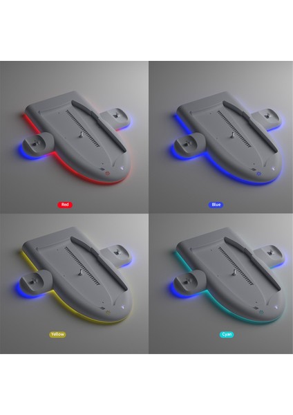 Ps5 Slim 2 Kontrol Cihazı Için Şarj Istasyonu Şarj Istasyonu Dikey Soğutma Standı Playstation Slim Için Soğutma Fanı (Yurt Dışından)