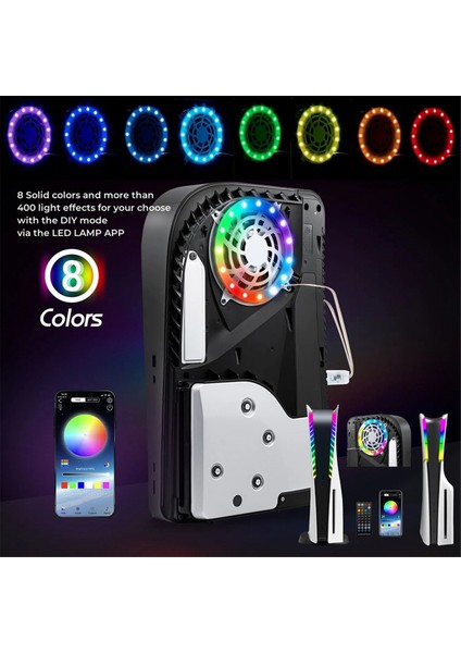 Ps5 / Ps5 Slim Konsolu Için Rgb LED Işık Şeridi, Ir Uzaktan Kumanda/app/usb 3 Yöntemi, Kendin Yap Dekorasyon Aksesuarları (Yurt Dışından)