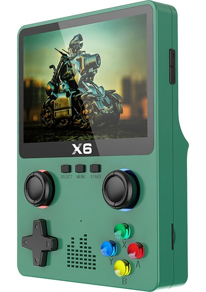 Taşınabilir X6 El Oyun Oyuncusu 3.5 Inç IPS Ekran 11 Simülatörleri Gba Video Oyun Konsolu Çocuklar Için Hediyeler-Yeşil (Yurt Dışından)