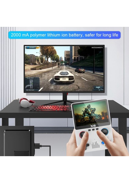 Taşınabilir X6 El Oyun Oyuncusu 3.5 Inç IPS Ekran 11 Simülatörleri Gba Video Oyun Konsolu Çocuklar Için Hediyeler-Yeşil (Yurt Dışından)