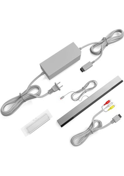 3'ü 1 Arada Kablolu Hareket Sensörü Çubuğu + Ac Güç Kaynağı Adaptör Kablosu + Nintendo Wii Abd Fişi Için Kompozit Ses Video Kablosu (Yurt Dışından)