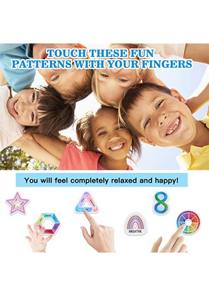 48 Adet Sakin Çıkartmalar Kaygı Duyusal Çıkartmalar, 6 Stil Fidget Dokunsal Pürüzlü Dokulu Şeritler, Yeniden Kullanılabilir Duyusal Şeritler (Yurt Dışından)