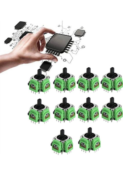 Ps5 Hall Elektromanyetik Joystick Gen 3 Ayarlanabilir Hall 3D Joystick Için 10 Adet Ps5 Oyun Konsolu Onarım Aksesuarları (Yurt Dışından)