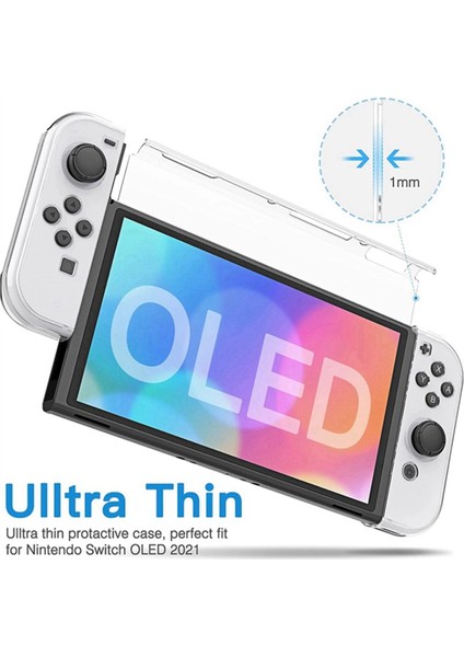 Nintendo Switch OLED Modeli Için Takılabilir Kılıf, Joy-Con Switch OLED Için Başparmak Kapaklı Şeffaf Pc Koruyucu Kılıf Kapağı (Yurt Dışından) fiyatları