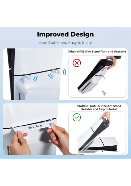 Ps5 Slim Sabit Destek Braketi Yatay Konsol Standı Yerleştirme Braketi Playstation 5 Slim Için (Yurt Dışından)