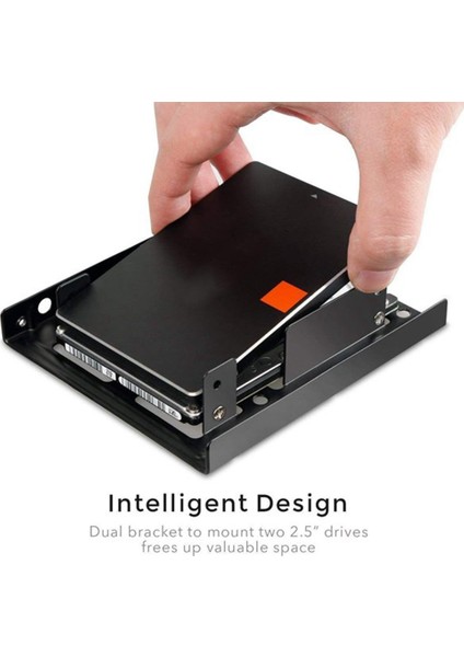 Çift Katmanlı SSD Metal Çerçeve 2.5 Ila 3.5 Dahili Montaj Bilgisayar SSD Sabit Disk Çift Masaüstü Dönüştürücü Adaptör Braketi (Yurt Dışından) indirimleri