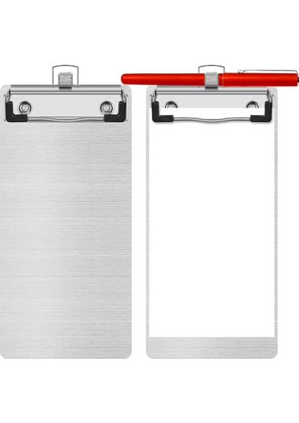 Kalem Tutucu ile Metal Alüminyum Pano 4.1x8.4 Inç Mini Alüminyum Cep Pano A5 Ofis Okulu Için Pano (Yurt Dışından)