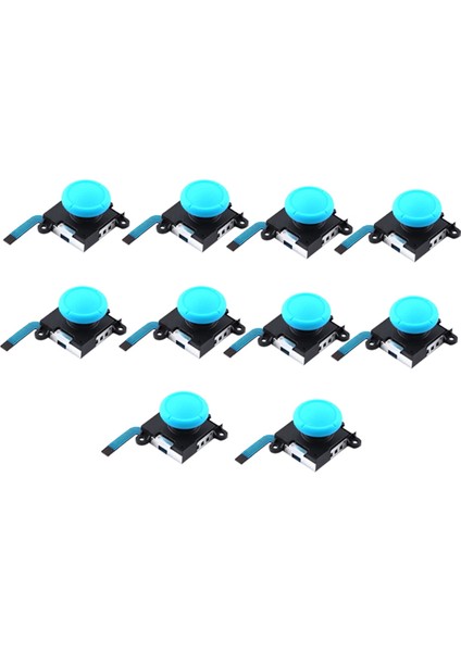 10 Adet 3D Analog Joystick Ns Switch Lite Joycon Kontrol Cihazı Saplı Joystick Switch Lite Oyun Aksesuarları Mavi (Yurt Dışından)