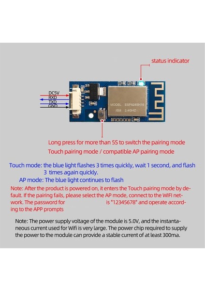 ESP8285H16 Wıfı Modülü Cep Telefonu App Akıllı Ev Uzaktan Kumandası Güç Sistemi Tarafından Dc-Dc Için Güç Modülünü Kontrol Eder (Yurt Dışından)