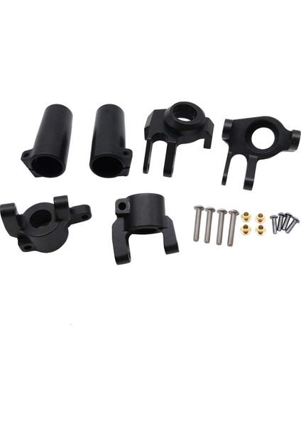 Cnc Tam Metal Ön Direksiyon Mafsalları, C Hub Taşıyıcı, Arka Aks Kilitleme Seti (Siyah) Axıal SCX10 Iı 90046 90047 AR44 Aks Için, Siyah (Yurt Dışından)