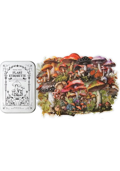100 Adet Bitki Temalı, Günlük Tutmak Için Scrapbook Sticker Seti, Hurda Günlükler Için Ephemera Paketleri, Demir Saklama Kutusuyla (Yurt Dışından)