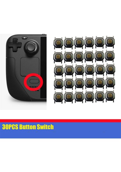 30 Adet Steam Deck Seteam Düğme Dokunmatik Dokunmatik Basmalı Düğme Mikro Anahtar Onarım Aksesuarları (Yurt Dışından)