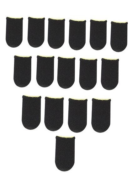 Pubg Mobil Oyunlar Için 18-Pin Karbon Fiber Parmak Kollu Basın Ekranı Parmak Kollu, Siyah ve Sarı (24 Adet) (Yurt Dışından) fiyatları