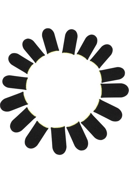 Pubg Mobil Oyunlar Için 18-Pin Karbon Fiber Parmak Kollu Basın Ekranı Parmak Kollu, Siyah ve Sarı (24 Adet) (Yurt Dışından) modelleri