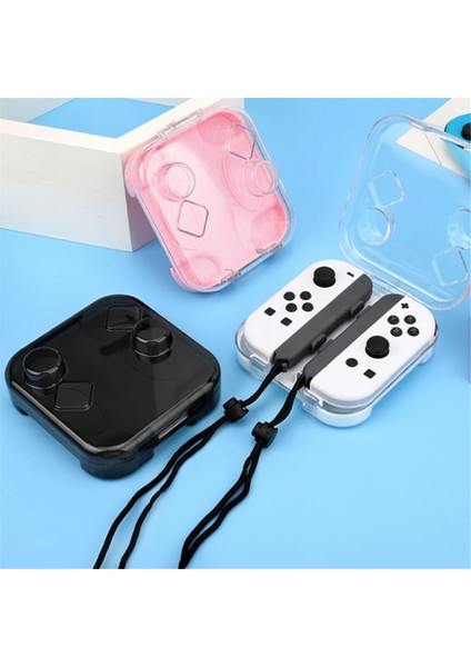Switch/oled Joy-Cons Için Şeffaf Saklama Kutusu Sap Saklama Kutusu Toz Geçirmez Yüksek Geçirgenlik Sap Saklama Beyaz (Yurt Dışından)