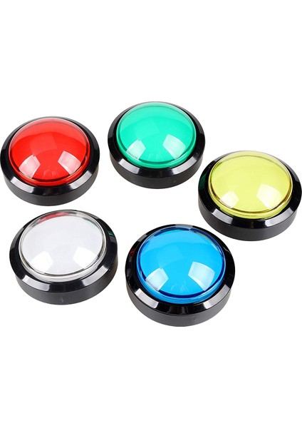 5x Arcade Düğmeleri 60MM Kubbe 2.36 Inç LED Basmalı Düğme Mikro Anahtarlı Arcade Makinesi Video Oyun Konsolu Için (Yurt Dışından)