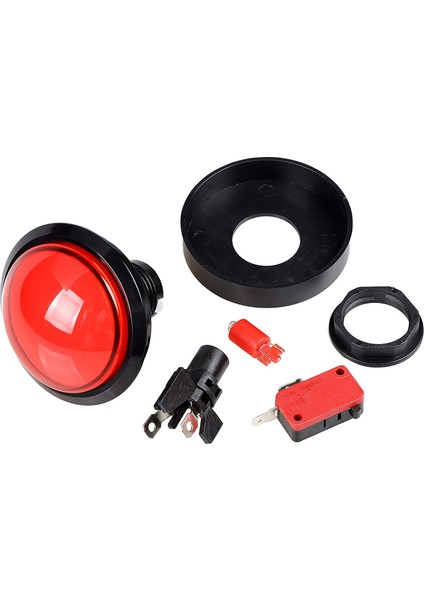 5x Arcade Düğmeleri 60MM Kubbe 2.36 Inç LED Basmalı Düğme Mikro Anahtarlı Arcade Makinesi Video Oyun Konsolu Için (Yurt Dışından) fiyatları