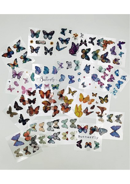 100 Yaprak Vintage Kelebek Bitki Çiçek Scrapbook Çıkartmaları Hurda Günlük Malzemeleri Için, Aşırı Siyah ve Beyaz (Yurt Dışından) fiyatları