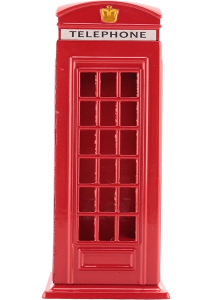 Metal Kırmızı Ingiliz Ingilizcesi Londra Telefon Kulübesi Bankası Kuma Tasarruf Potu Kuma Kırmızı Telefon Kulübesi Kutusu 140X60X60MM (Yurt Dışından)
