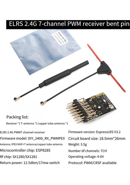 Cyclone Elrs 2.4g Pwm Alıcısı 7ch Expresslrs Rx 2400RX Pwm/crsf Rc Fpv Drone Quadcopter Için (Yurt Dışından) indirimleri